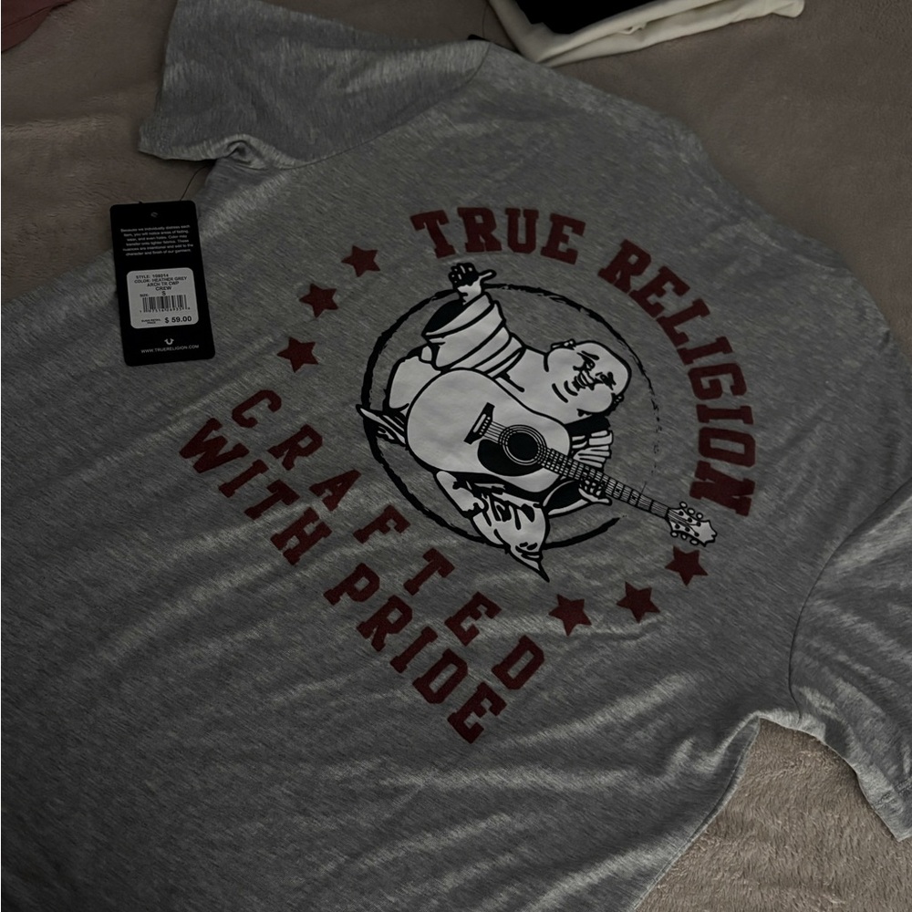 True Religion Gray Graphic T-Shirt